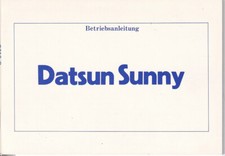 Datsun sunny bedienungsanleitu gebraucht kaufen  Padenstedt
