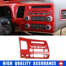 Console médio de fibra de carbono vermelho acabamento quadro interruptor CD para Honda Civic 2006-2011 comprar usado  Enviando para Brazil