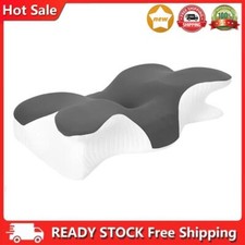 Usado, Travesseiro ortopédico ergonômico de espuma com memória em forma de borboleta (cinza)  comprar usado  Enviando para Brazil