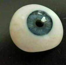 Prótese de olho humano vintage ~ Olho azul artificial de vidro antigo comprar usado  Enviando para Brazil