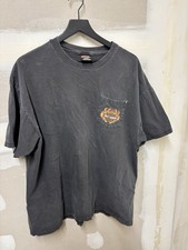 Camiseta Vintage Harley-Davidson Bolso XXL Logotipo Chama Preta Tecido EUA comprar usado  Enviando para Brazil