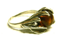 Bague perle ambre d'occasion  Équeurdreville-Hainneville