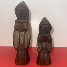 2 handcarved wooden monks for sale  Land O Lakes