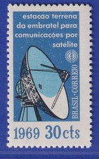 Brasilien 1969 Errichtung einer Erdfunkstelle der EMBRATEL Mi.-Nr. 1203 ** comprar usado  Enviando para Brazil