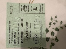 Ticket stub plymouth for sale  PLYMOUTH