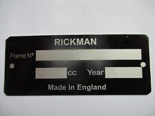 Typenschild rickman schild gebraucht kaufen  Deutschland