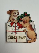 Etiqueta de Navidad para perro vintage 1935 "No patear esto hasta Navidad" segunda mano  Embacar hacia Argentina