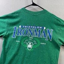 Camisa masculina triatlo vintage Iron Man média Kona Havaí 1994 ponto único EUA comprar usado  Enviando para Brazil