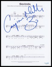 Crispian Mills "Kula Shaker" AUTOGRAF podpisany "Govinda" 8,5x11 arkuszy muzyka ACOA na sprzedaż  Wysyłka do Poland