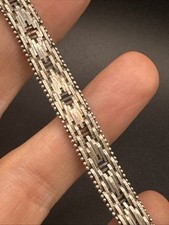 Pulseira de corrente de elos italiana Rocco prata esterlina 7,5 pol. 8 mm 19 g 925 R29 Chevron comprar usado  Enviando para Brazil