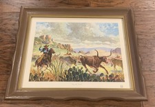 Framed western longhorn for sale  Tanner