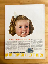1943 Vintage Print Ad General Electric Radio TV WW2 10"x14" comprar usado  Enviando para Brazil