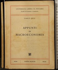 Appunti macroeconomia. carlo usato  Ariccia