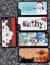 Capas de celular iPhone 6 em excelente estado usado com o nome "Kathy" nelas - 5 capas comprar usado  Enviando para Brazil