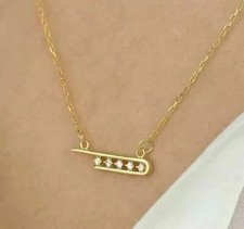 Usado, Pingente de beleza feminino folheado a ouro amarelo 14K corte redondo diamante simulado 2,00 quilates comprar usado  Enviando para Brazil