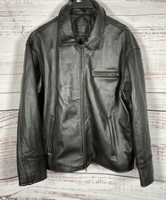 Jaqueta de Moto Masculina Roots Couro Preto Tamanho G Fabricada no Canadá comprar usado  Enviando para Brazil