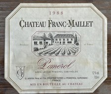 étiquette château franc d'occasion  Toul