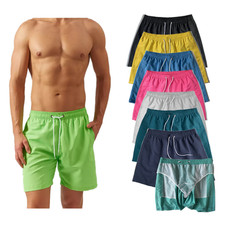 Usado, Bermuda de natação masculina shorts de natação baús roupa de banho praia verão secagem rápida comprar usado  Enviando para Brazil