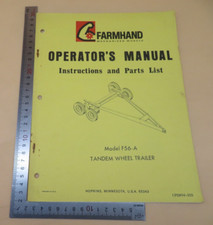 Farmhand operators manual for sale  COLCHESTER