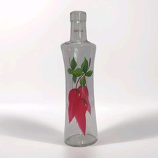 Vidro transparente pintado à mão frasco de 10 polegadas óleo infundido de pimenta 325 ml bico faltando comprar usado  Enviando para Brazil