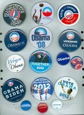 16 Barak Obama Kampania polityczna Pinback Buttons DEADHEADS FOR OBAMA 2008-12 na sprzedaż  Wysyłka do Poland
