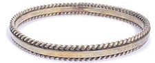 Pulseira pesada vintage modernista trançada corda/barra prata esterlina 925 comprar usado  Enviando para Brazil