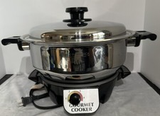 Fogão lento elétrico KITCHEN CRAFT 6 quartos aço inoxidável com tampa base comprar usado  Enviando para Brazil