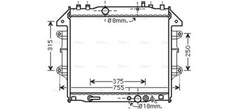 Radiador líquido de arrefecimento AVA TO2496 para TOYOTA HILUX MK VII (2005) HILUX 2.5 D4D etc comprar usado  Enviando para Brazil
