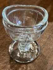 Whitall Tatum Company (1901-1938) Pedestal de vidrio transparente taza de lavado de ojos estampada WT segunda mano  Embacar hacia Mexico