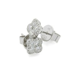 Brincos de ouro branco 18K com motivo Alhambra ilusão aglomerado de diamante #JB387-4, usado comprar usado  Enviando para Brazil