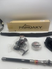 Kit de vara de pesca, combo de molinete de fibra de carbono FISHOAKY vara e pesca telescópica comprar usado  Enviando para Brazil