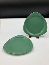 Deslumbrante par de placas triangulares verdes HTF Steelite International feitas na Inglaterra, usado comprar usado  Enviando para Brazil