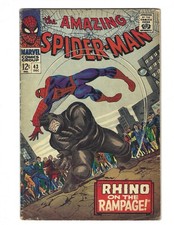 Amazing Spider-Man #43 1966 Muito Bom/Muito Bom- Origem do Rinoceronte 2º Completo Mary Jane! comprar usado  Enviando para Brazil