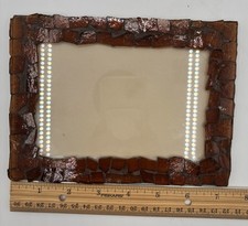 Moldura de vidro em mosaico boho feita à mão 5x7 sem apoio vidro cor âmbar comprar usado  Enviando para Brazil