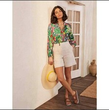 Blusa Boden Heather estampa selva folha de palmeira, papagaio (tamanho 16/18) nova sem etiquetas comprar usado  Enviando para Brazil