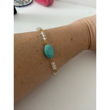 pulsera cristal y cuentas azules  segunda mano  Embacar hacia Mexico