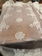 Toalha de mesa de renda 68" X 84" retangular floral rosa branca mesa de jantar 100% POLY comprar usado  Enviando para Brazil