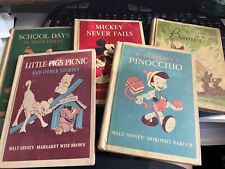 Vintage Disney Heath pinocchio, mickey, little pigs, school days, Bambi, 5 Books comprar usado  Enviando para Brazil