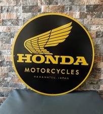 Placa de metal pesado com logotipo de asa Honda Motorcycles (XL – 19,7”/50 cm) comprar usado  Enviando para Brazil