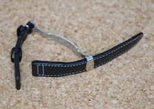 22mm black leather for sale  WAKEFIELD