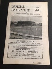 Programme mirren celtic for sale  ROCHFORD