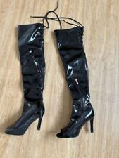 Black latex heeled for sale  BRIGHTON