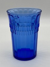 Copo para beber Hocking Roulette azul cobalto 4,25" fundo plano 8 oz comprar usado  Enviando para Brazil