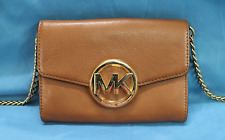 CARTEIRA/BOLSA/BOLSA TIRACOLO MICHAEL KORS MK marrom couro pebble corrente dourada comprar usado  Enviando para Brazil