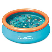 Summer Waves 8 pés x 30 polegadas pequena infantil inflável piscina acima do solo (caixa aberta) comprar usado  Enviando para Brazil