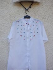 Chemisier blanc brodé d'occasion  Saint-Jorioz