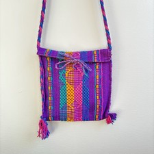 Mini bolsa satchel tiracolo roxa brilhante hippie festival tribal tecido boho comprar usado  Enviando para Brazil