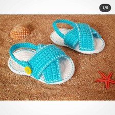 Scarpette sandalini neonato usato  Genova
