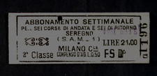Biglietto abbonamento settiman usato  Italia