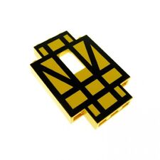 Używany, 1x część muru Lego 2x5x6 żółty nadruk kratka czarna panele okno 4444p03 na sprzedaż  Wysyłka do Poland